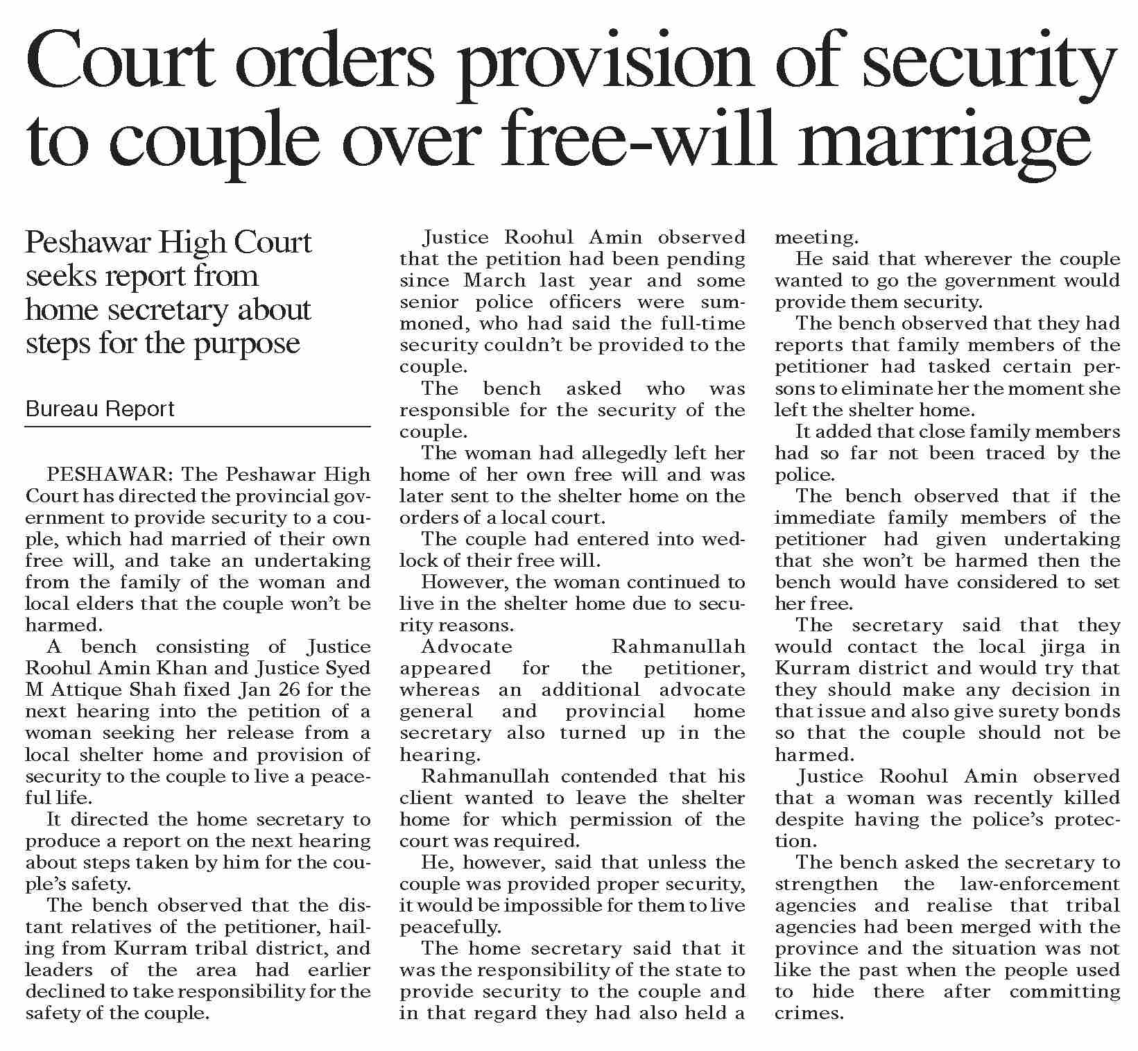 Dawn ePaper Jan 22 2022 Court Orders Provision Of Security To dawn-epaper-jan-22-2022-court-orders-provision-of-security-to