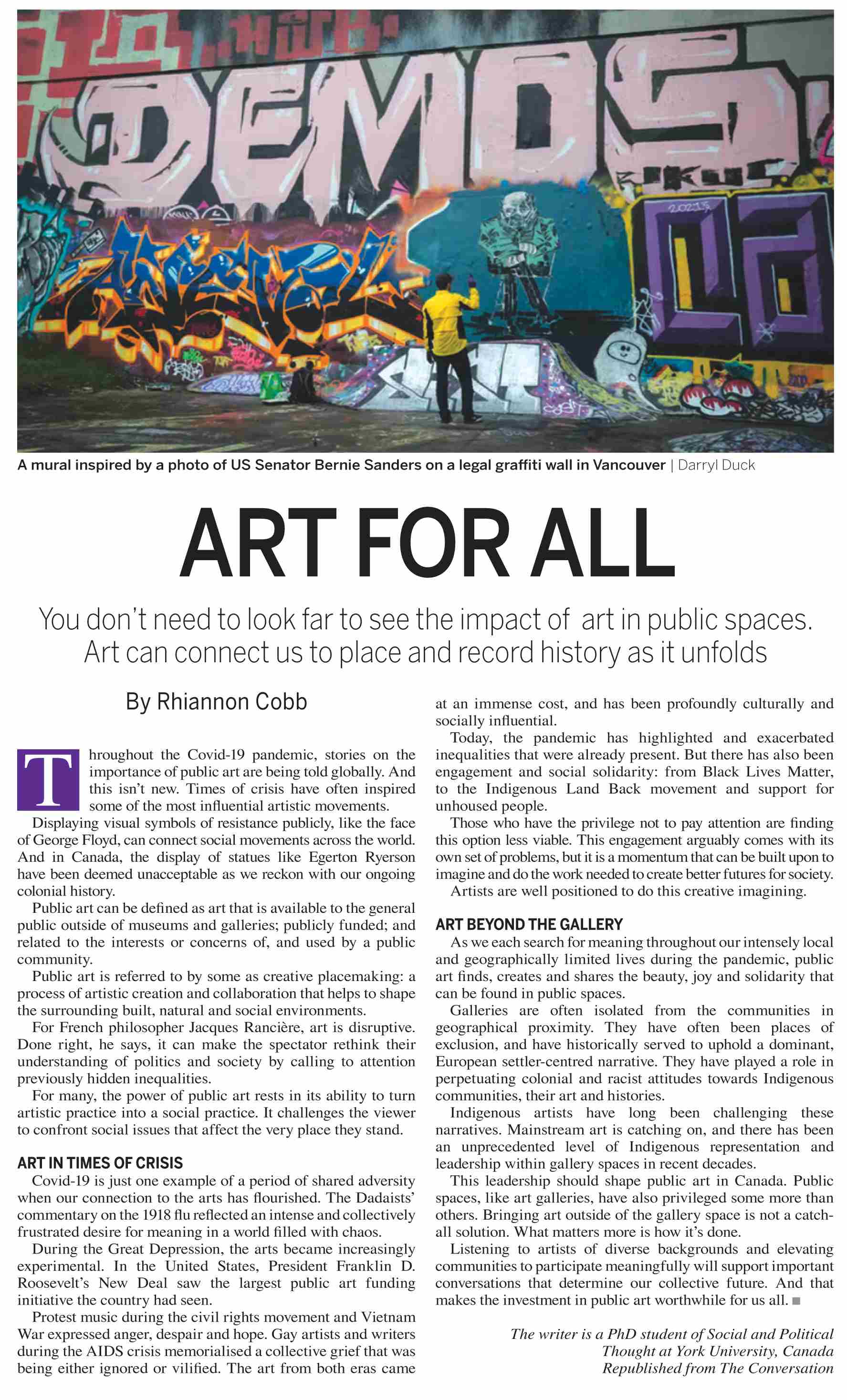 Dawn ePaper Mar 13 2022 ART FOR ALL