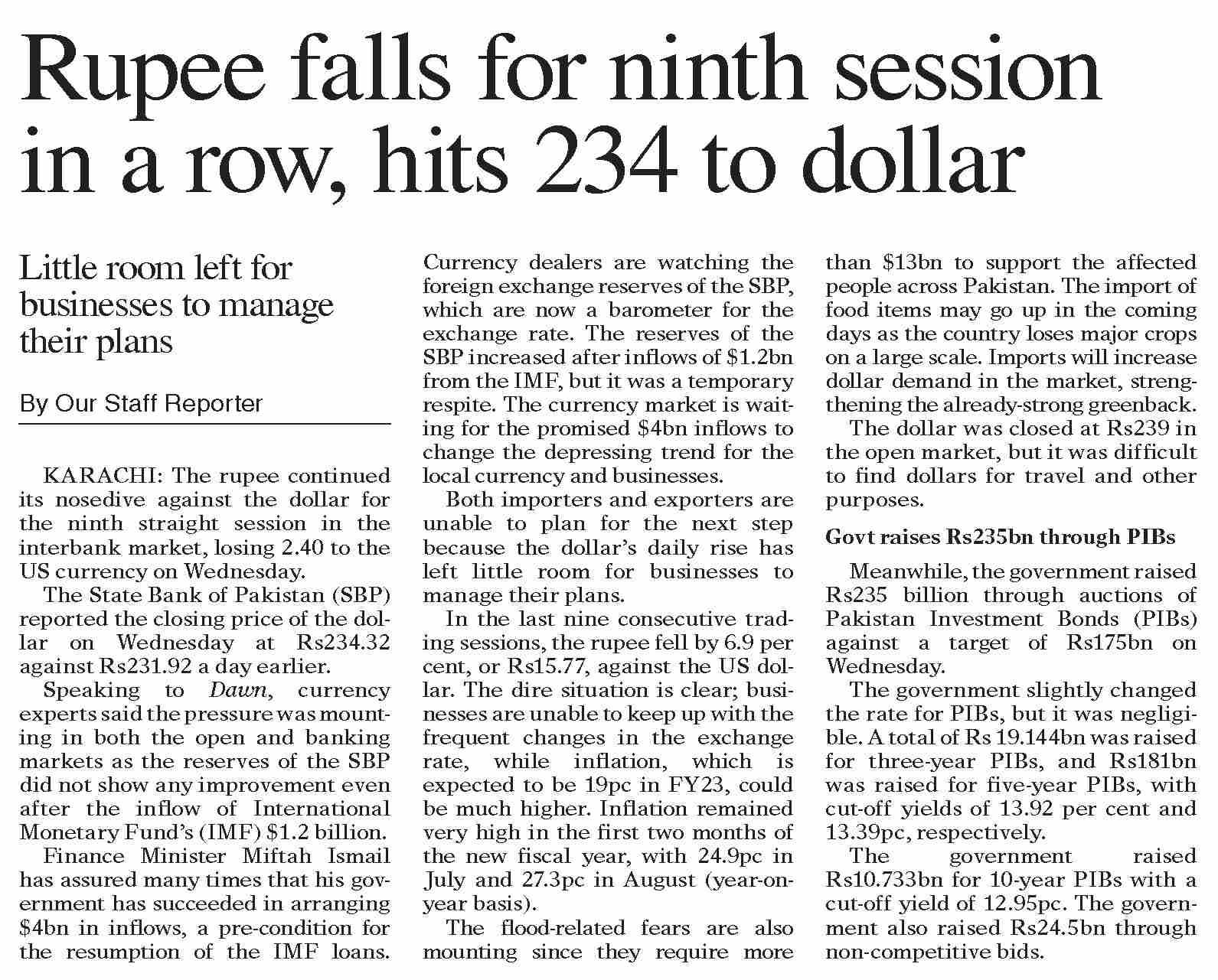 dawn-epaper-sep-15-2022-rupee-falls-for-ninth-session-in-a-row
