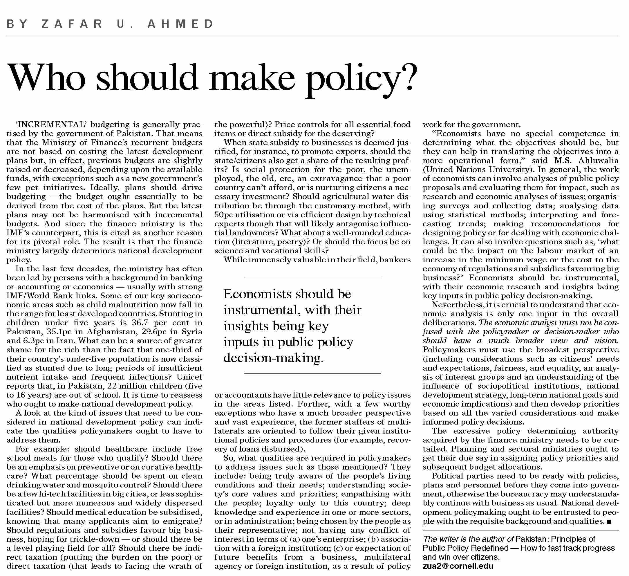 Dawn epaper sep 22 2022 who should make policy 