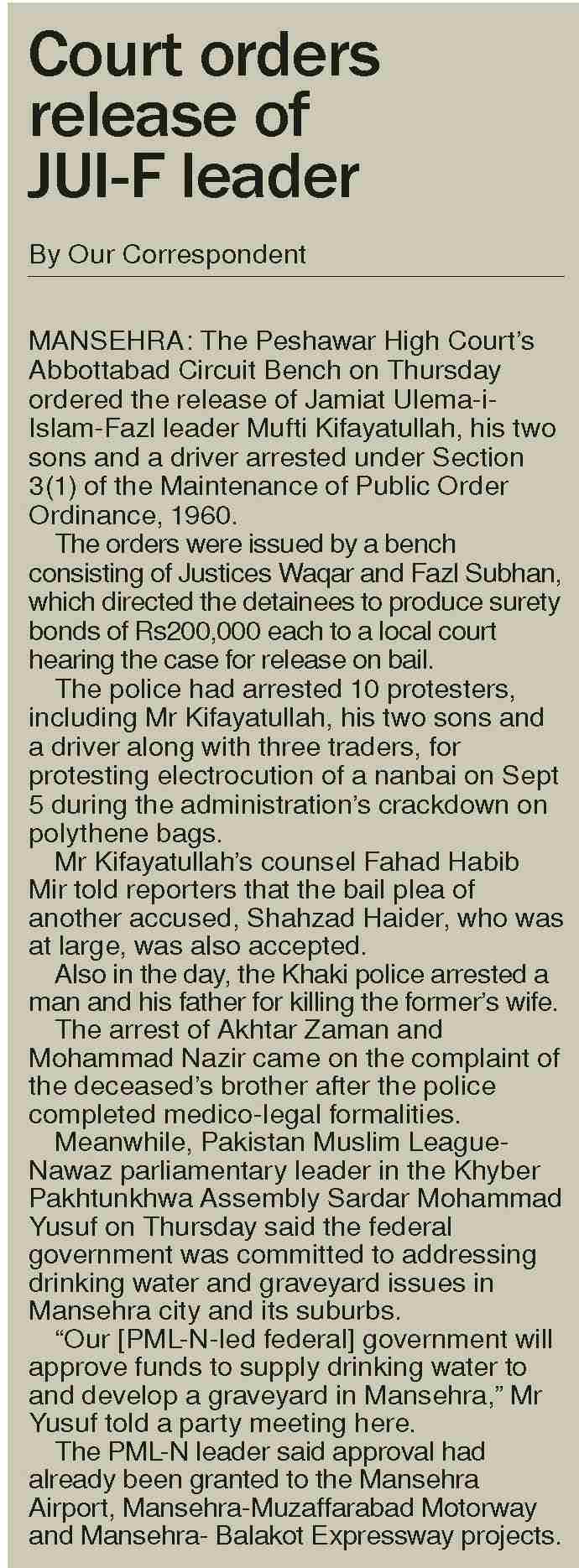 DawnePaper Sep 23, 2022 Court orders release of JUIF leader