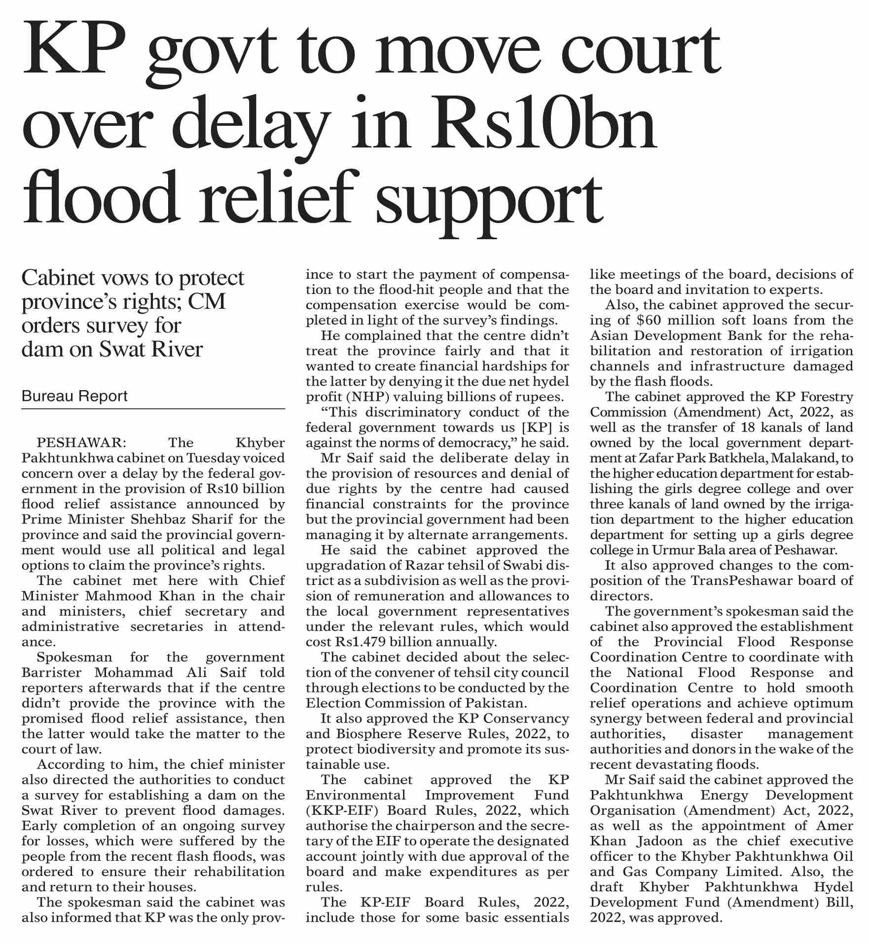 dawn-epaper-oct-26-2022-kp-govt-to-move-court-over-delay-in-rs10bn