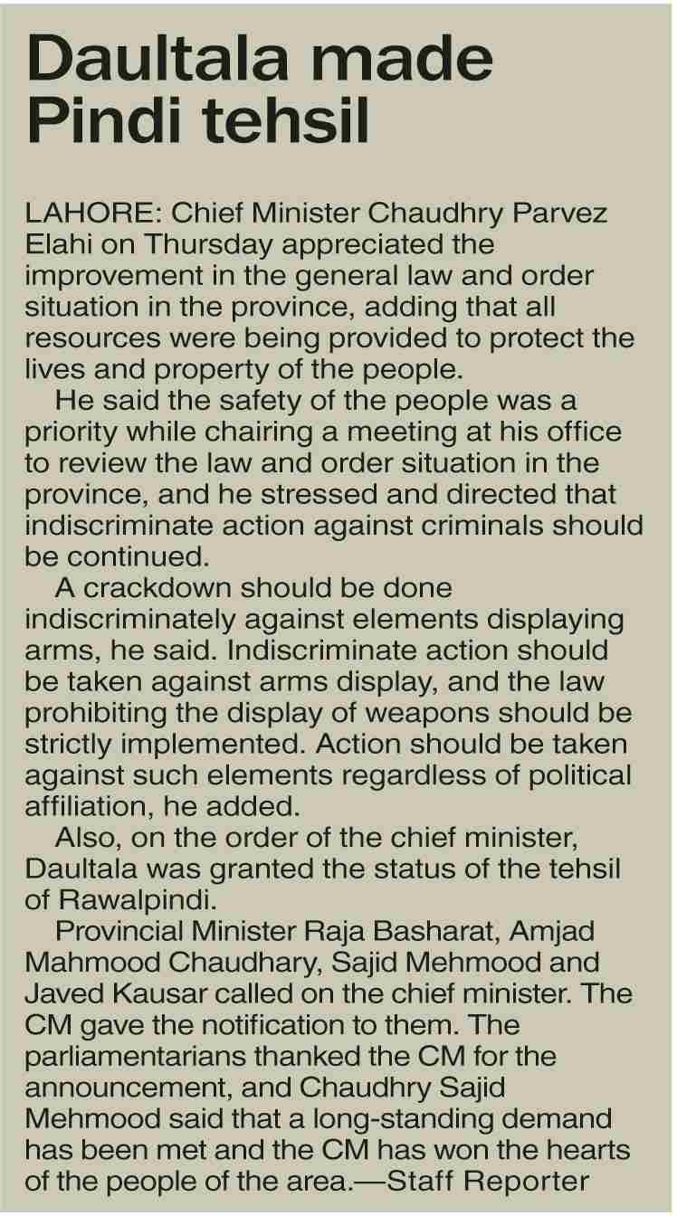 Dawn-ePaper | Jan 13, 2023 | Daultala made Pindi tehsil