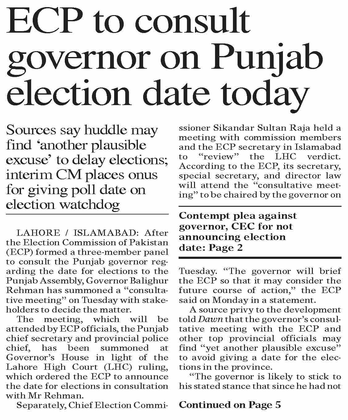 dawn-epaper-feb-14-2023-ecp-to-consult-governor-on-punjab-election