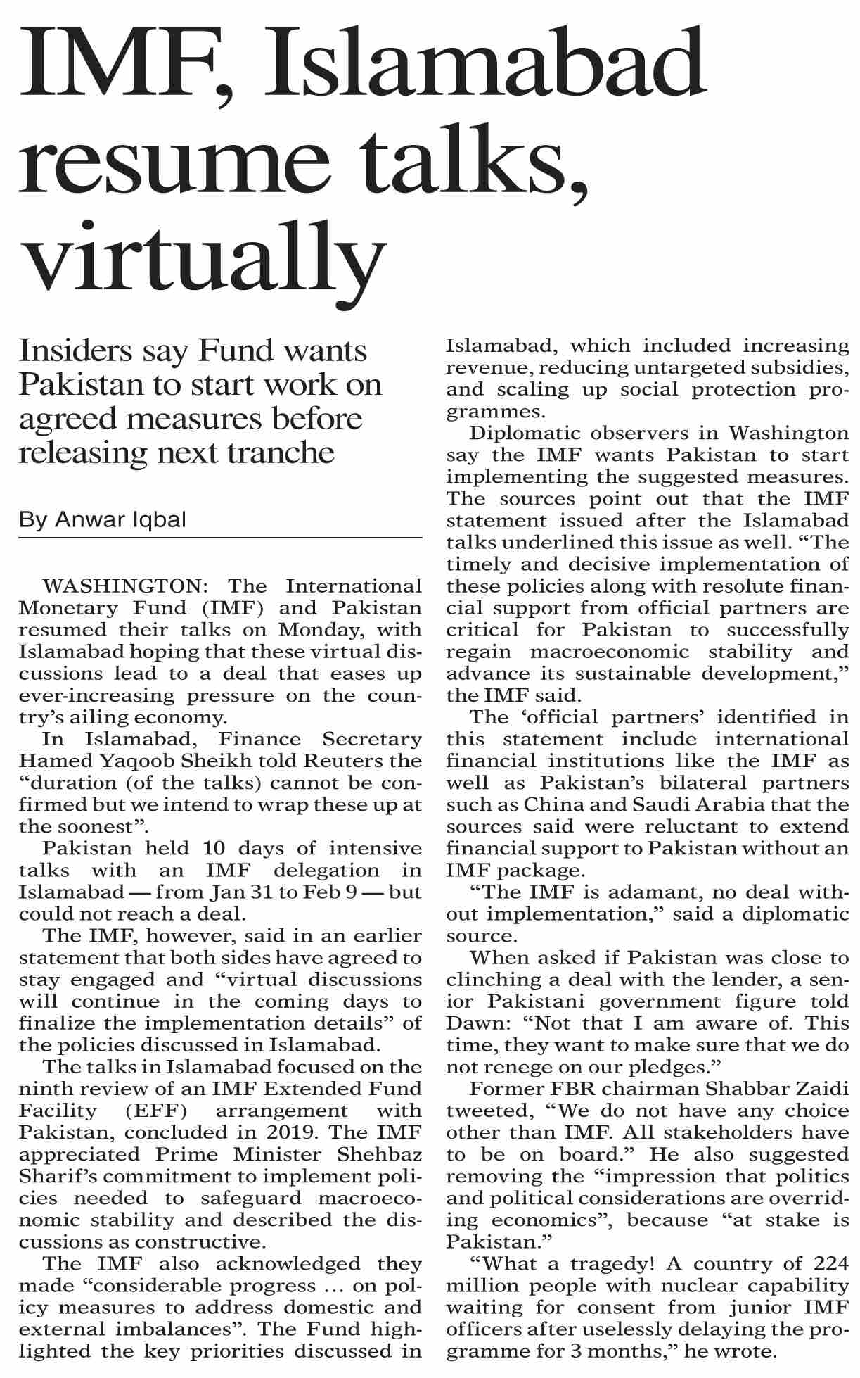 dawn-epaper-feb-14-2023-imf-islamabad-resume-talks-virtually