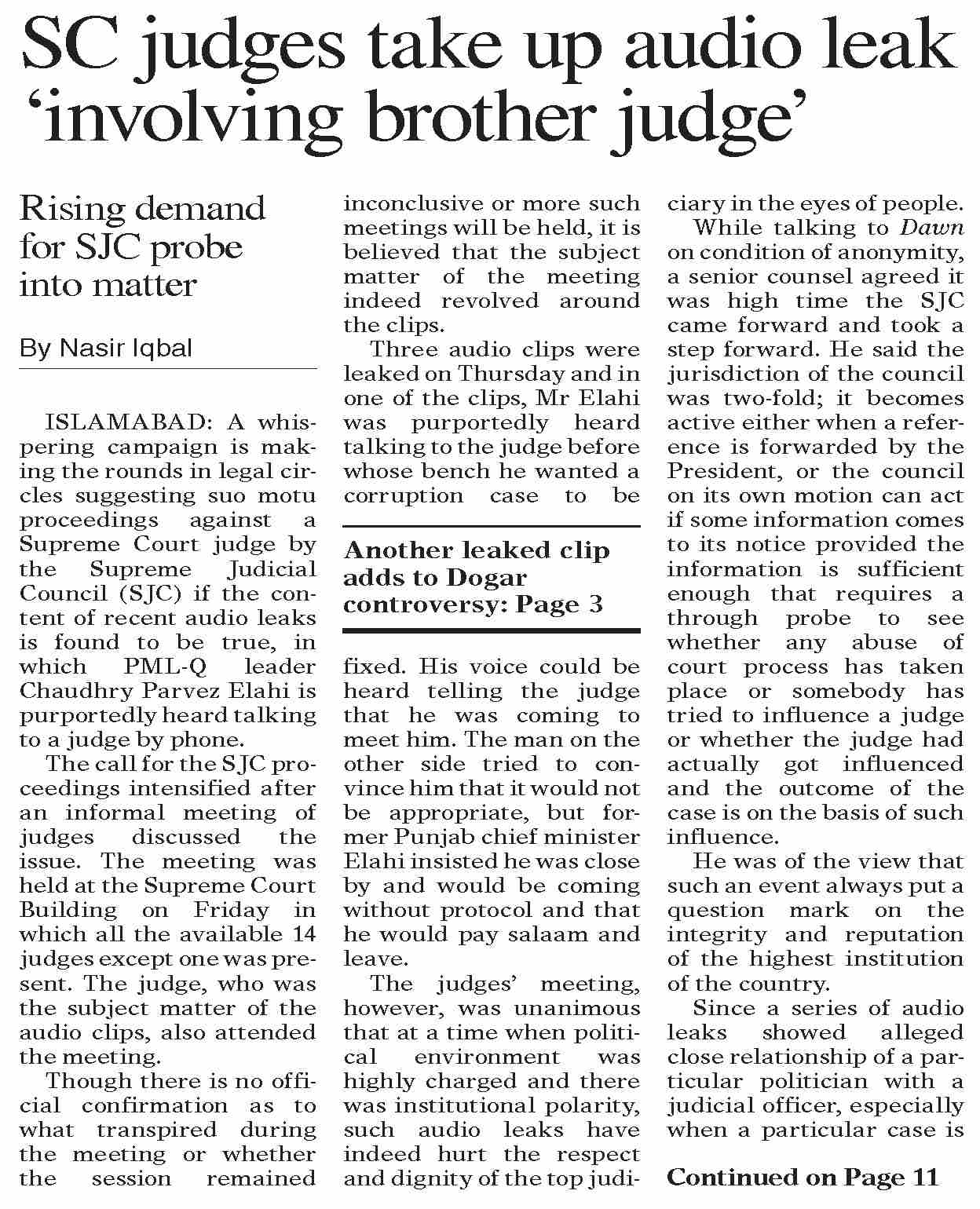 DawnePaper Feb 19, 2023 SC judges take up audio leak `involving