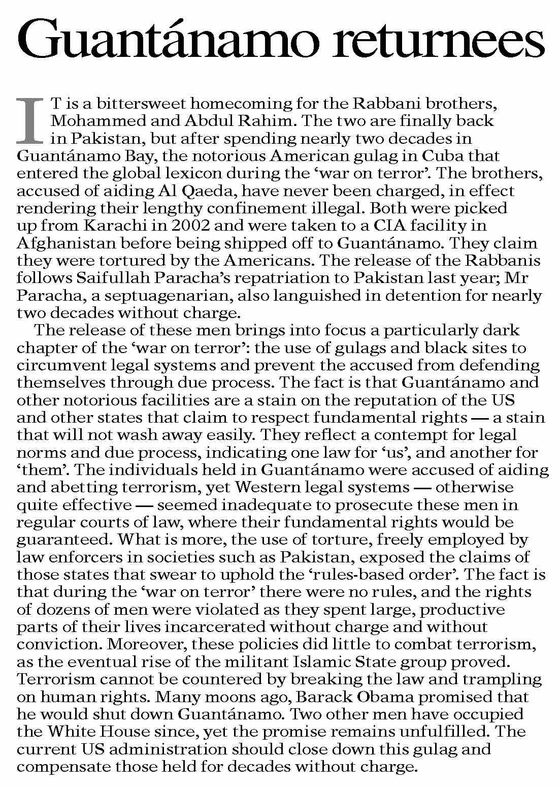 Dawn ePaper Feb 27 2023 Guant namo Returnees dawn-epaper-feb-27-2023-guant-namo-returnees