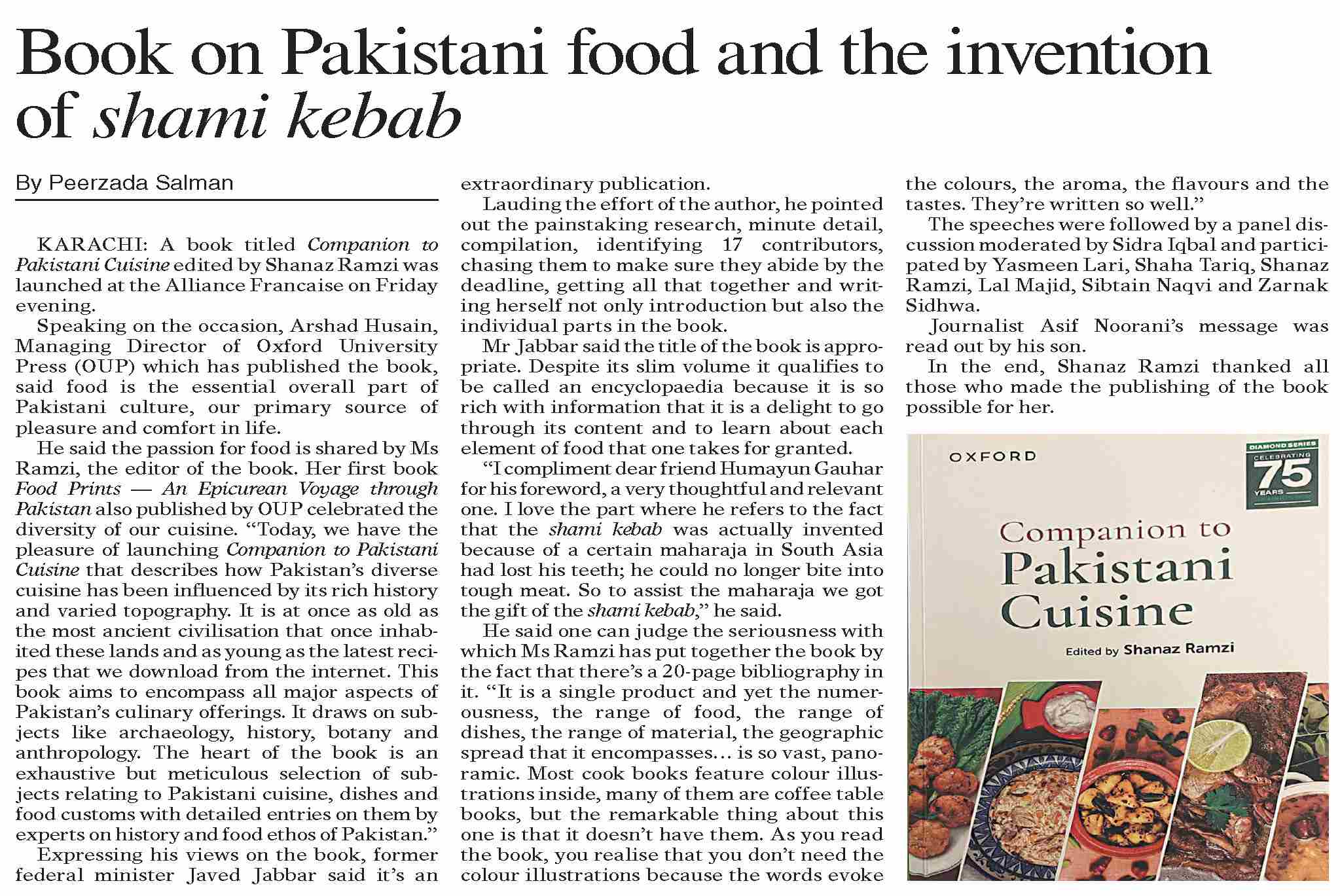 Kebab Invented Dawn-ePaper | Aug 06, 2023 | Book on Pakistani food and the invention ...