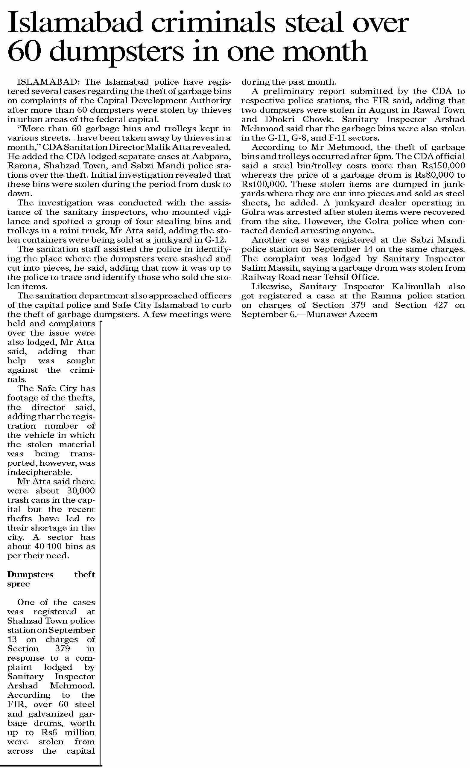 Dawn ePaper Sep 17 2023 Islamabad Criminals Steal Over 60 dawn-epaper-sep-17-2023-islamabad-criminals-steal-over-60