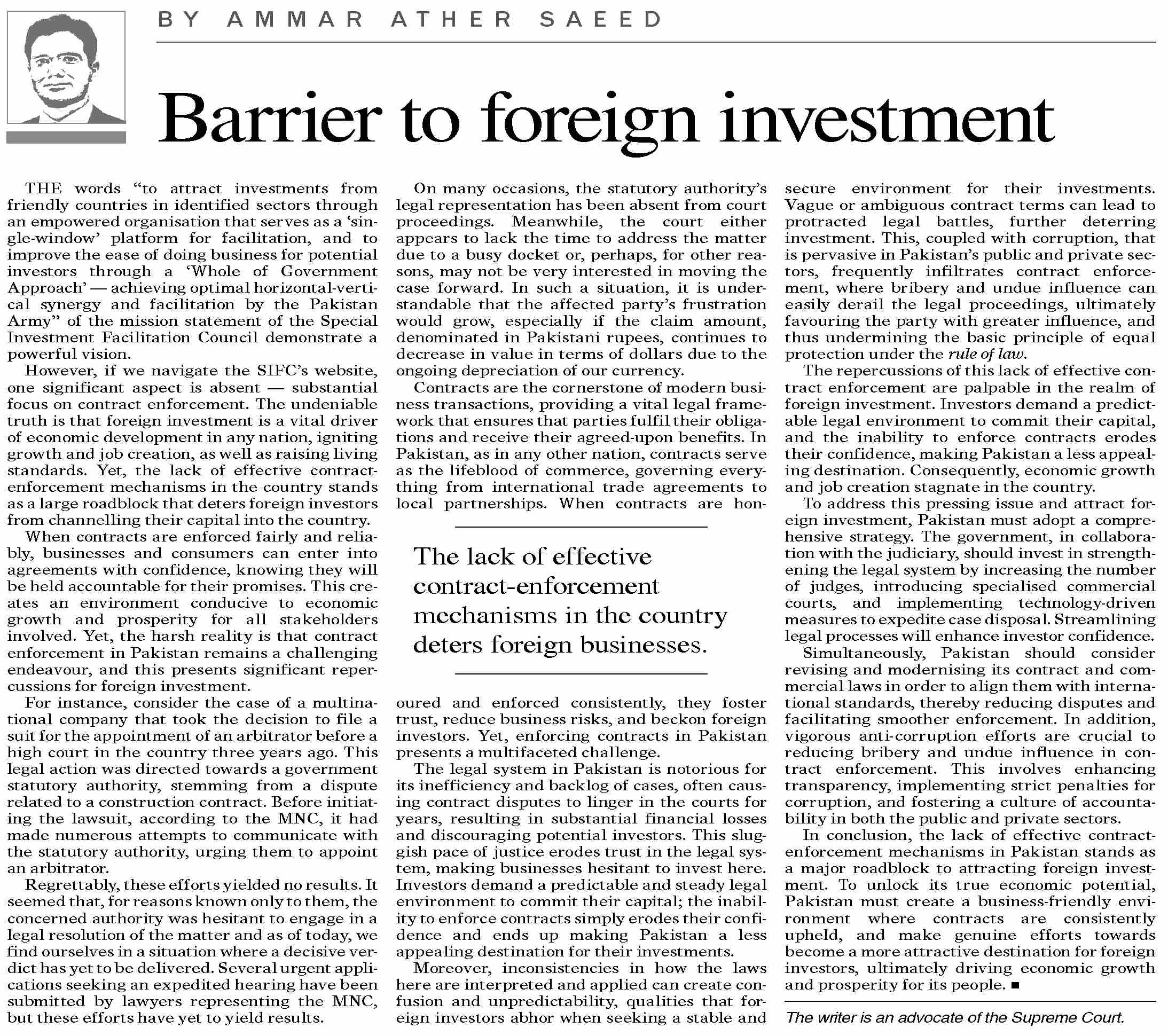 dawn-epaper-sep-22-2023-barrier-to-foreign-investment