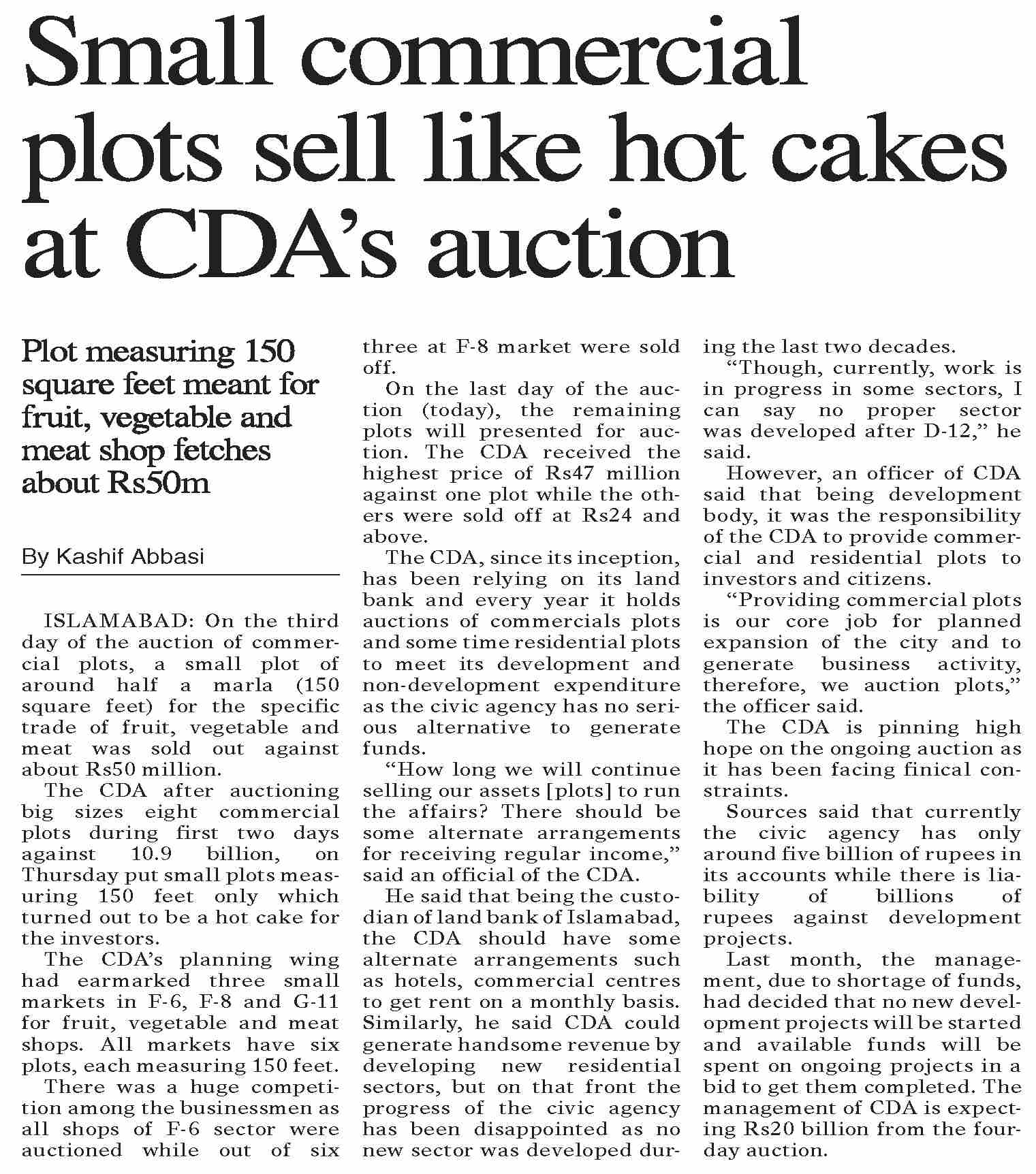 Dawn ePaper Oct 20 2023 Small Commercial Plots Sell Like Hot Cakes dawn-epaper-oct-20-2023-small-commercial-plots-sell-like-hot-cakes