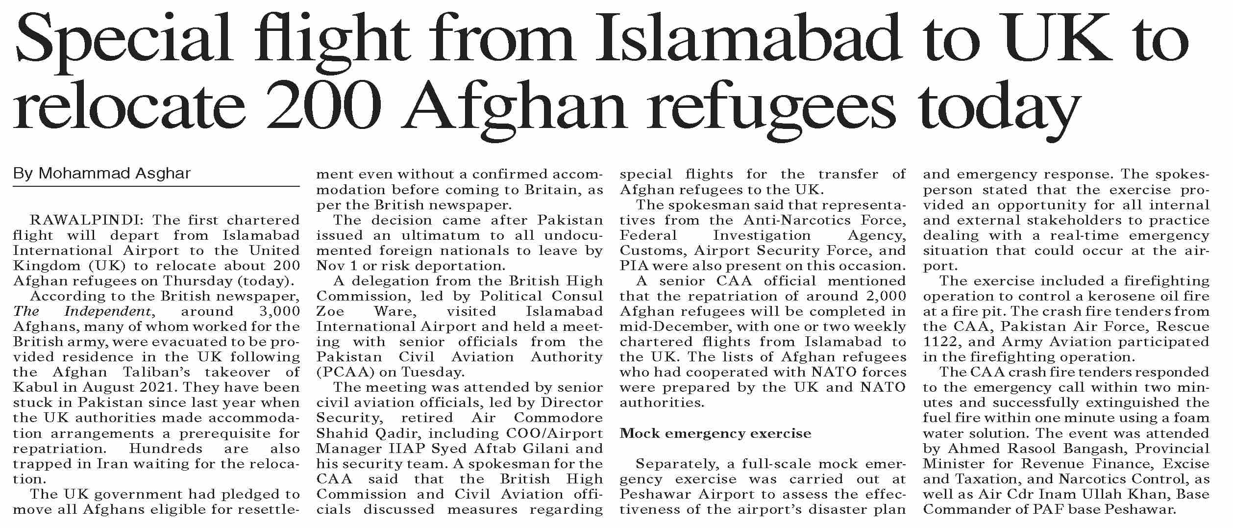 Dawn ePaper Oct 26 2023 Special Flight From Islamabad To UK To dawn-epaper-oct-26-2023-special-flight-from-islamabad-to-uk-to