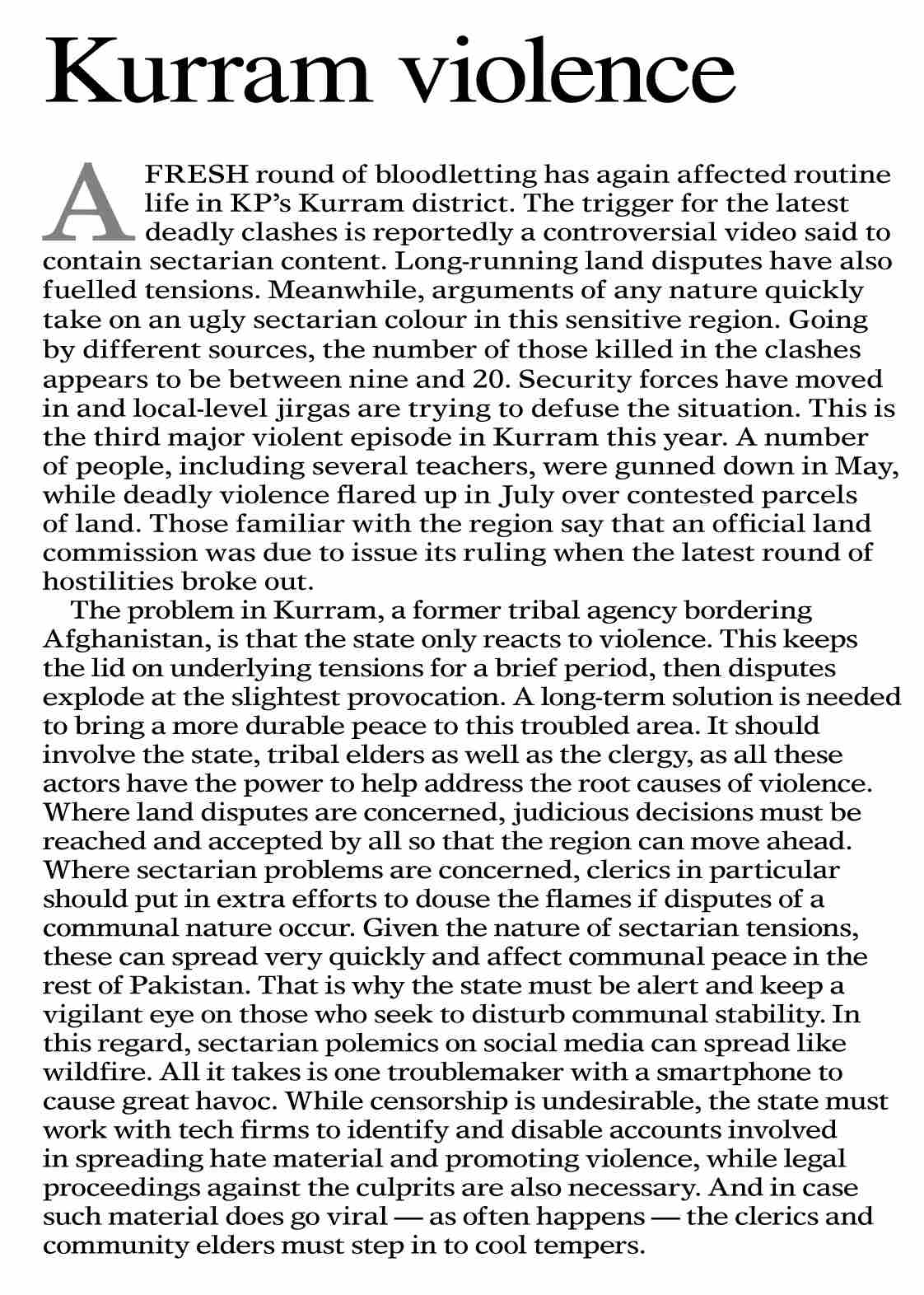 Dawn ePaper Oct 30 2023 Kurram Violence dawn-epaper-oct-30-2023-kurram-violence