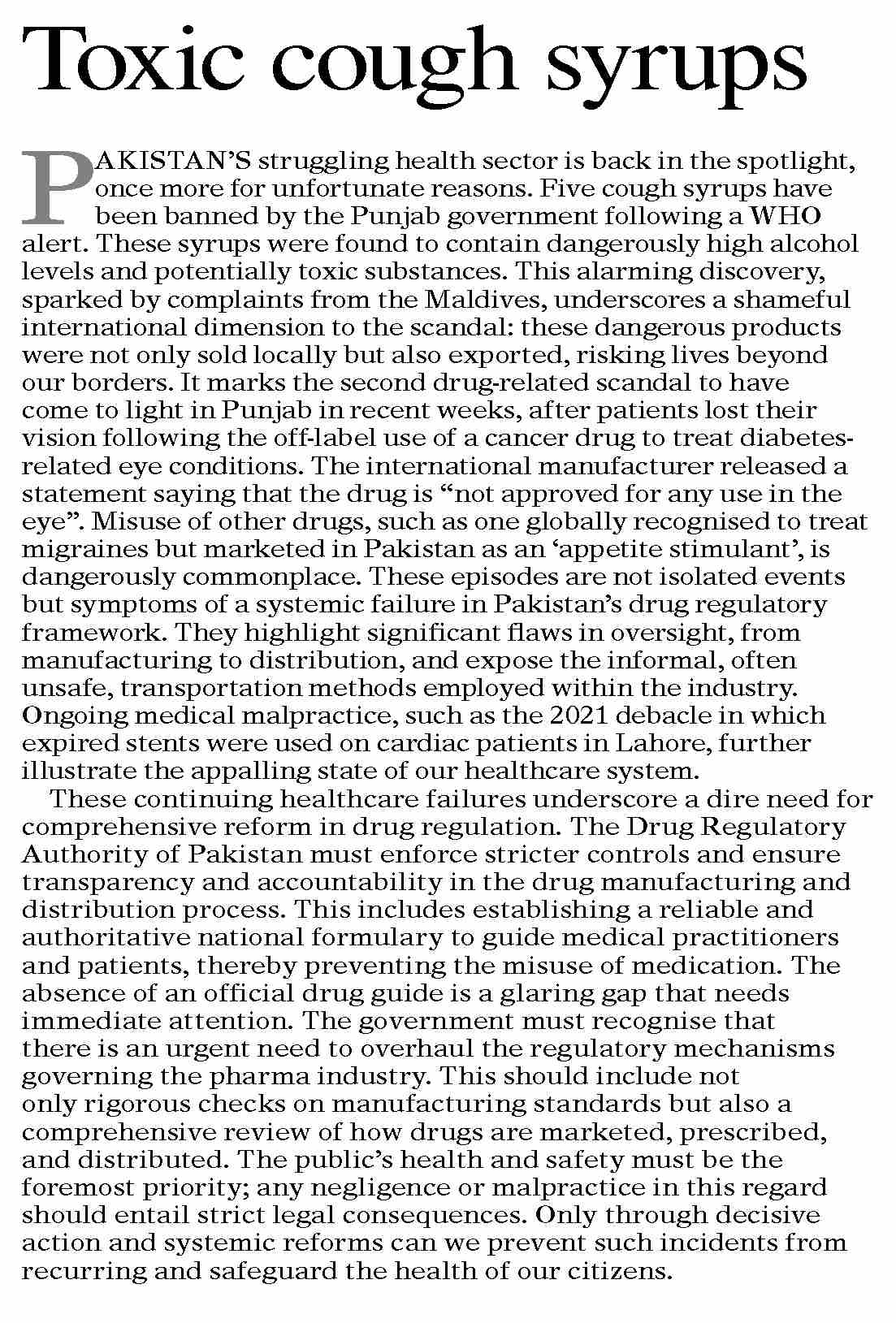 Dawn ePaper Nov 20 2023 Toxic Cough Syrups dawn-epaper-nov-20-2023-toxic-cough-syrups