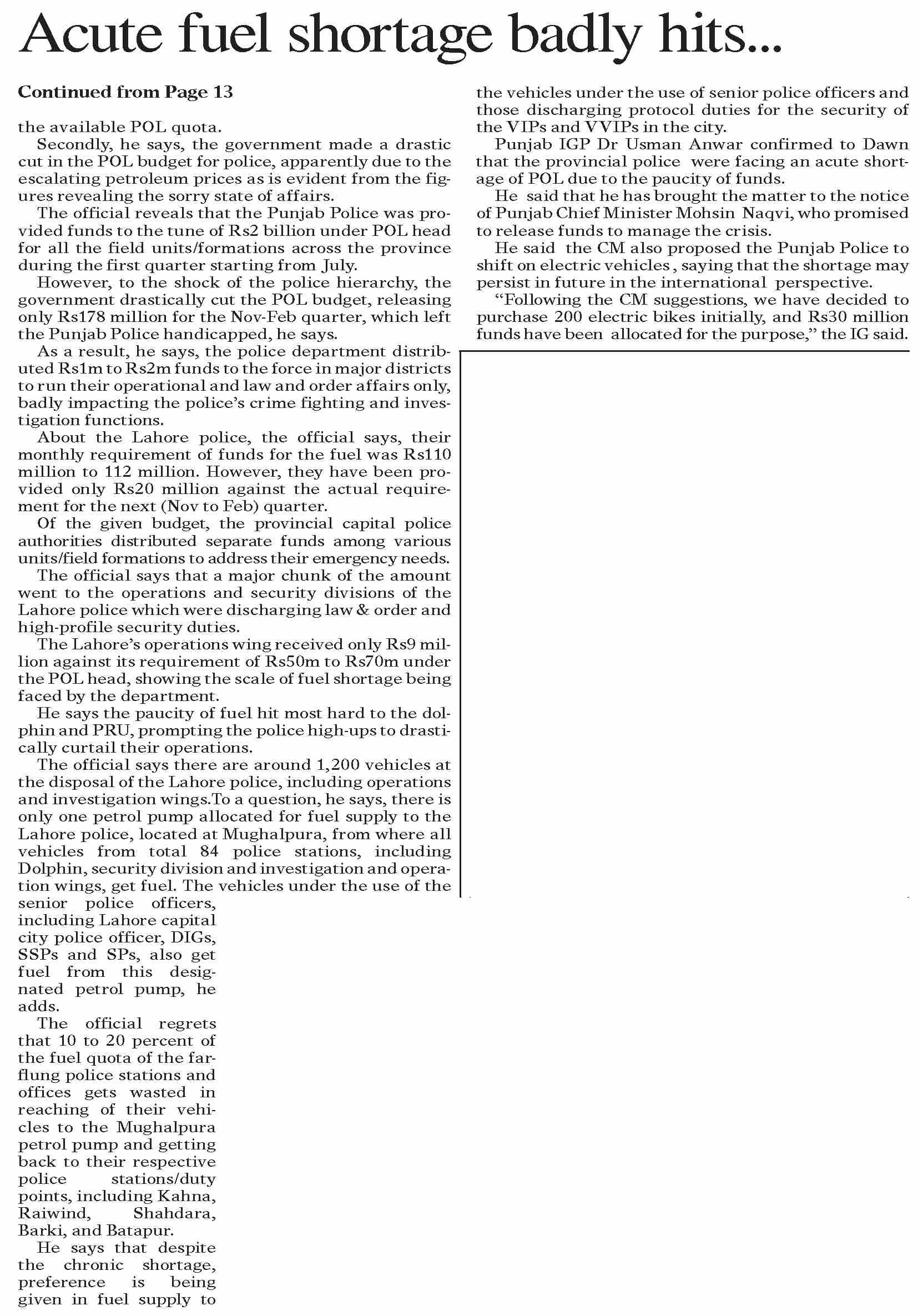 Dawn ePaper Nov 20 2023 Acute Fuel Shortage Badly Hits dawn-epaper-nov-20-2023-acute-fuel-shortage-badly-hits
