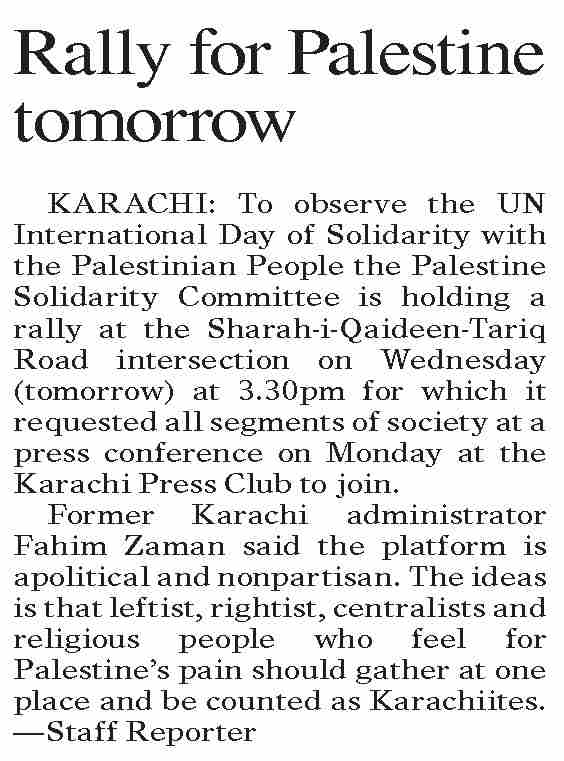 Dawn ePaper Nov 28 2023 Rally For Palestine Tomorrow dawn-epaper-nov-28-2023-rally-for-palestine-tomorrow