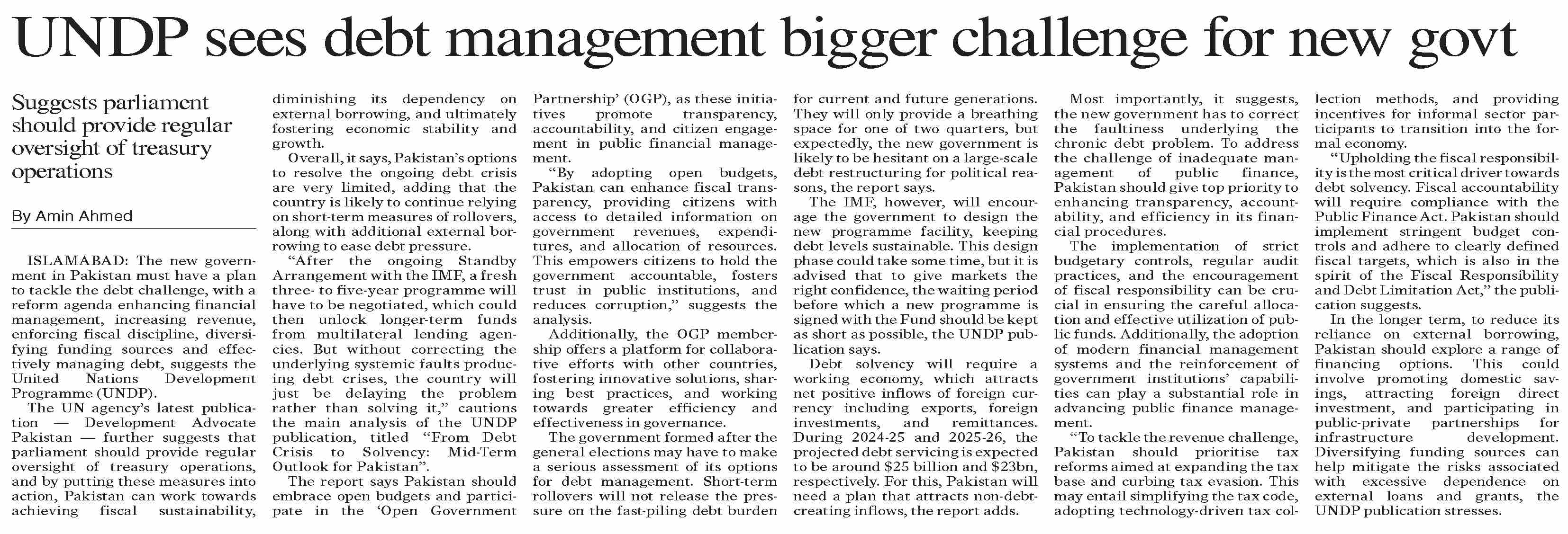 Dawn ePaper Dec 26 2023 UNDP Sees Debt Management Bigger Challenge dawn-epaper-dec-26-2023-undp-sees-debt-management-bigger-challenge