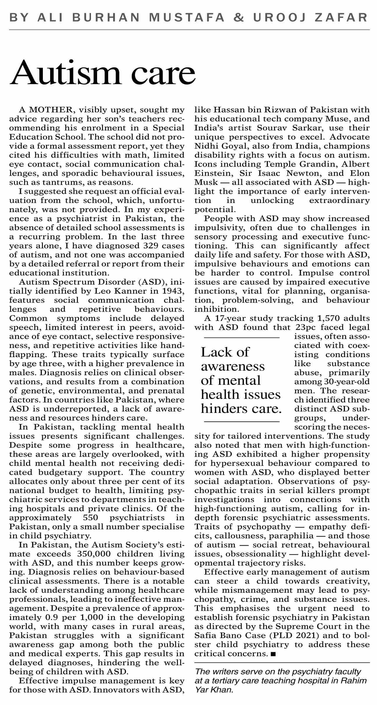 Dawn ePaper Jan 15 2024 Autism Care