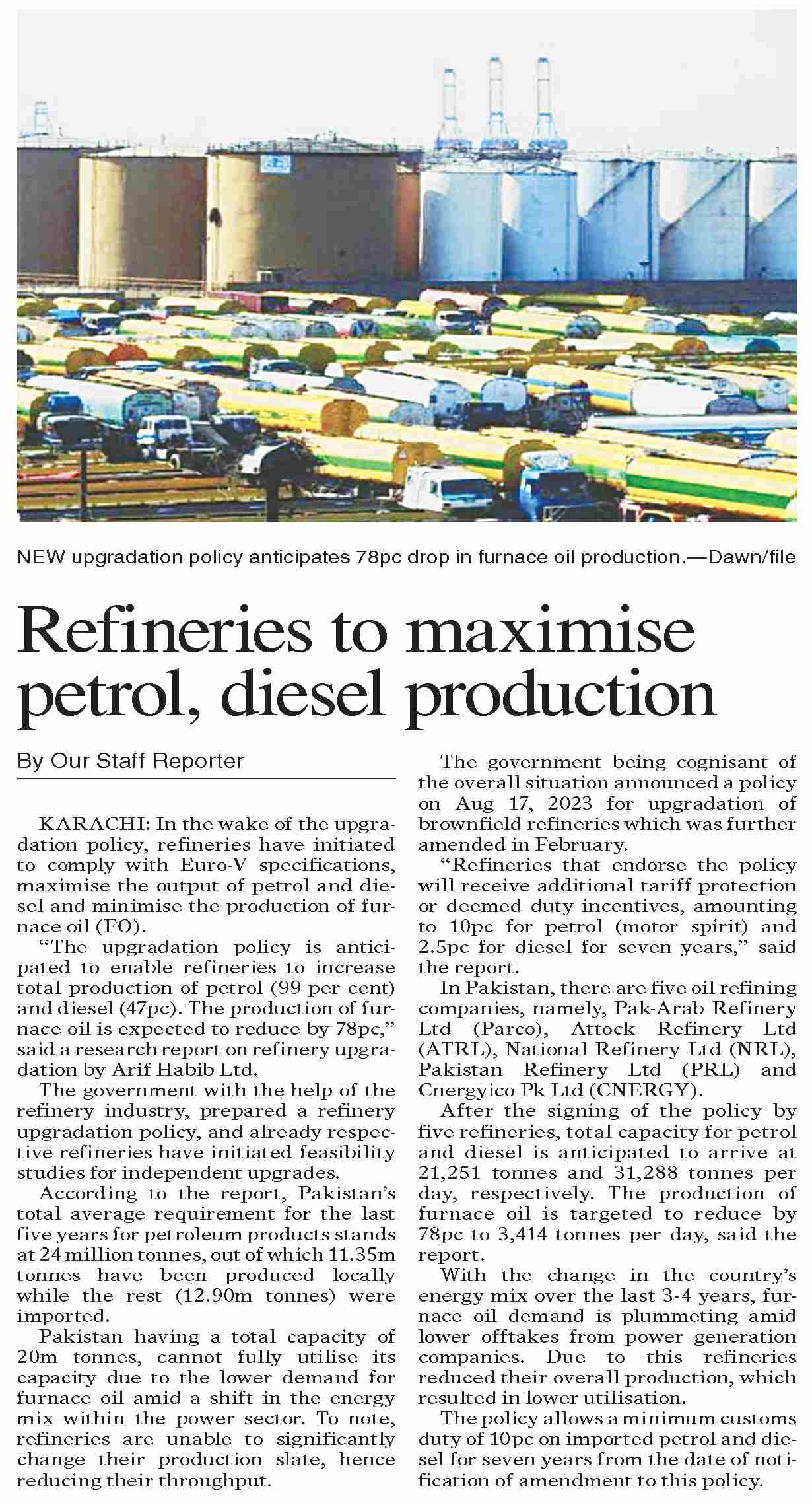 dawn-epaper-mar-07-2024-refineries-to-maximise-petrol-diesel