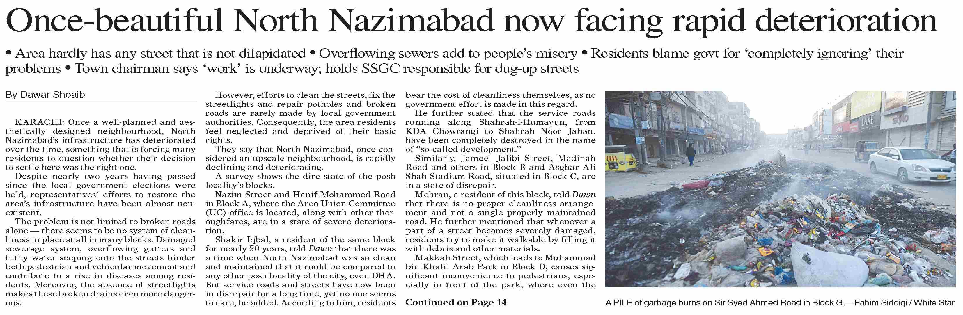 Dawn-ePaper | Apr 03, 2025 | Once-beautiful North Nazimabad now facing ...