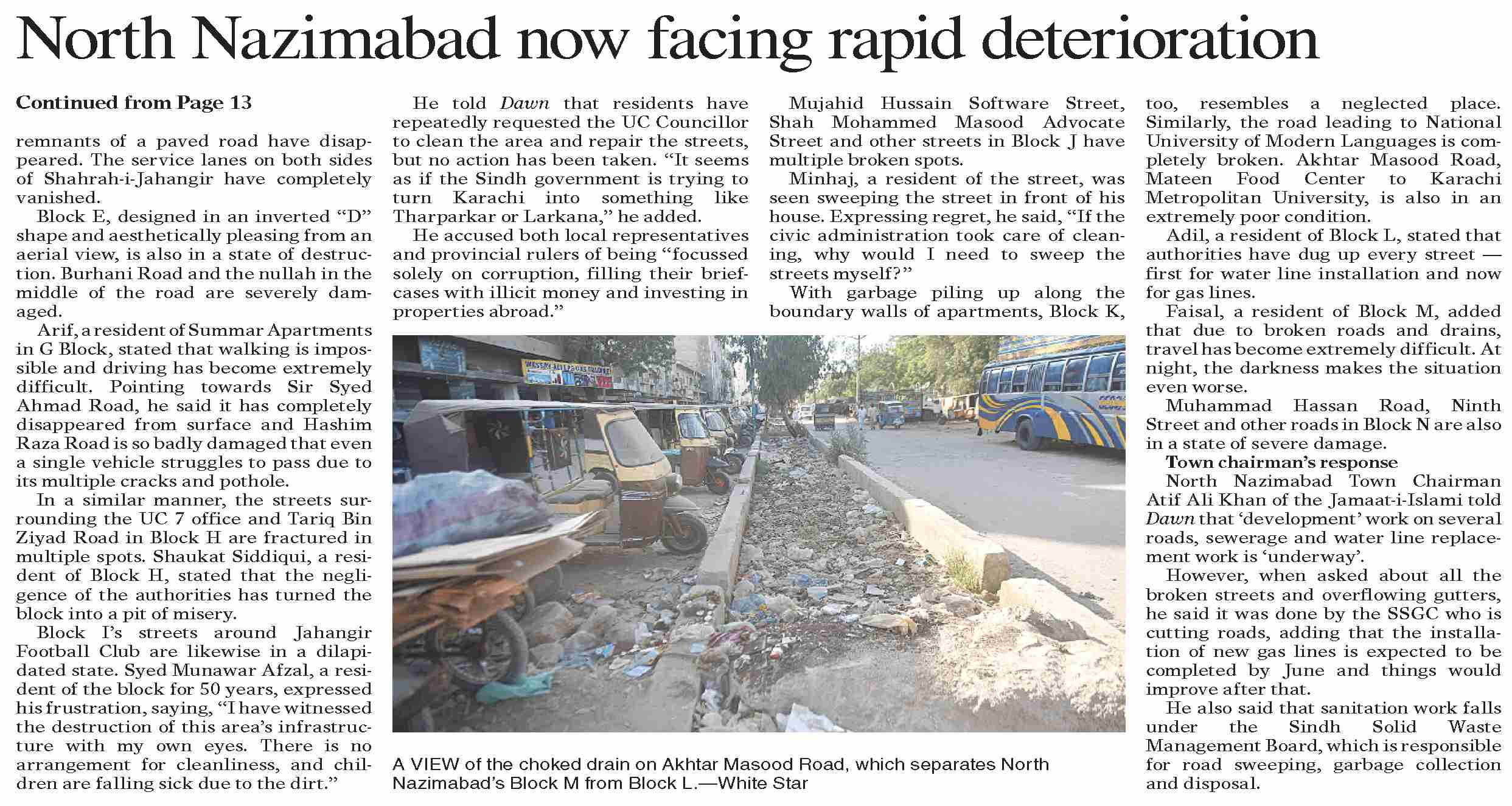Dawn-ePaper | Apr 03, 2025 | Once-beautiful North Nazimabad now facing ...