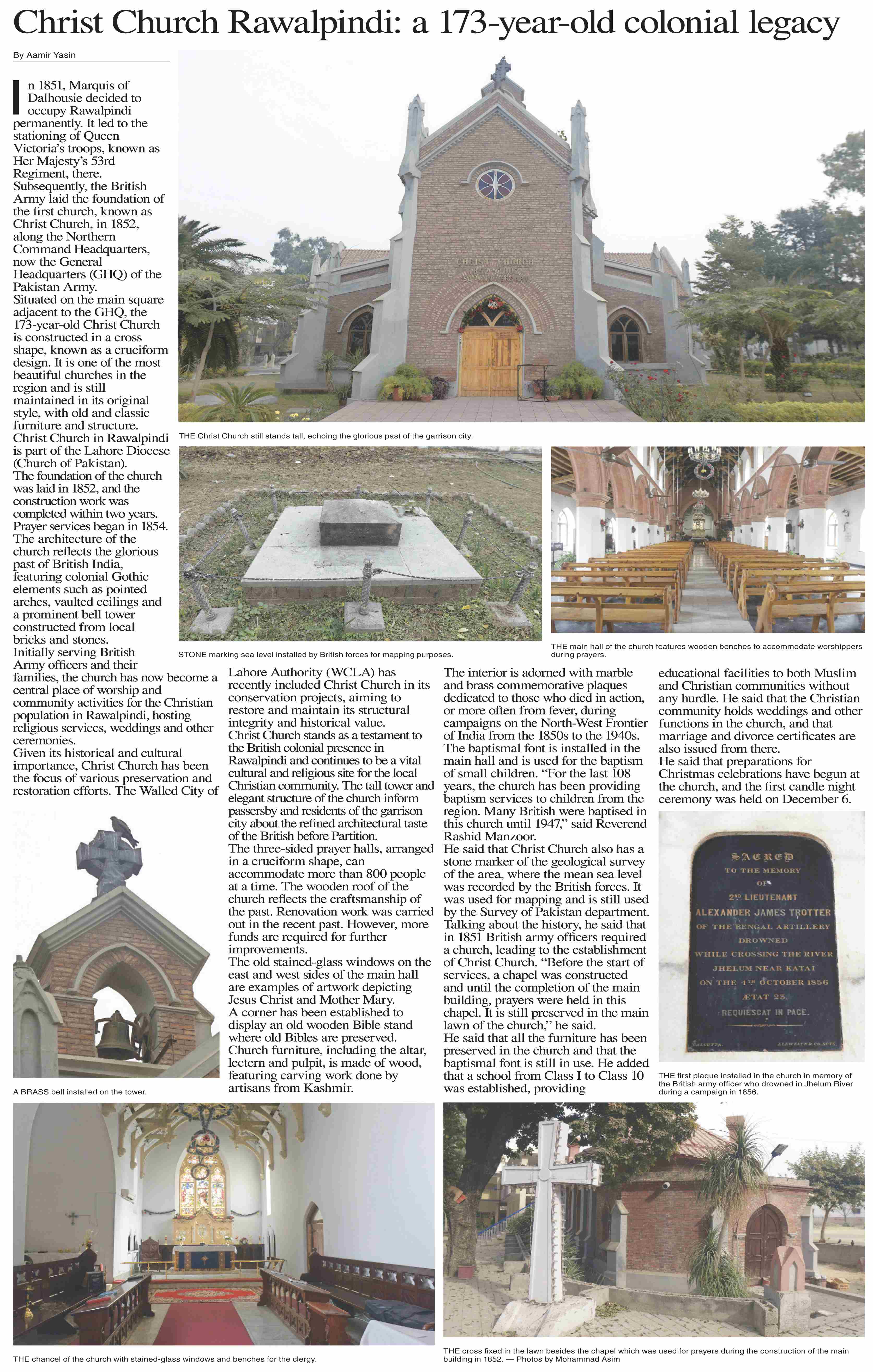 Dawn-ePaper | Dec 22, 2025 | Christ Church Rawalpindi: a 173-year-old ...