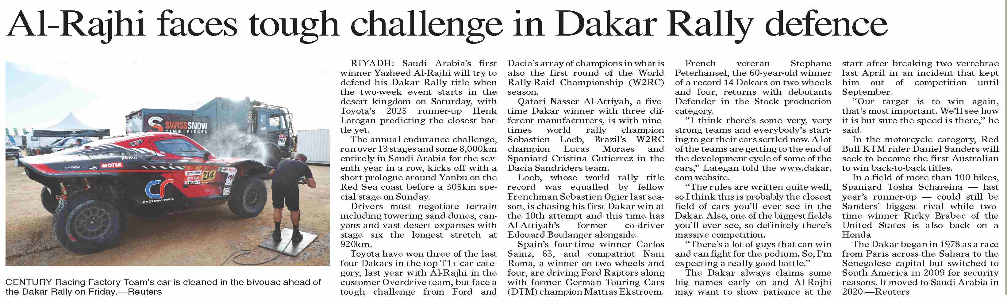 Dawn's Rali Dawn-ePaper | Jan 03, 2026 | Al-Rajhi faces tough challenge in Dakar ...