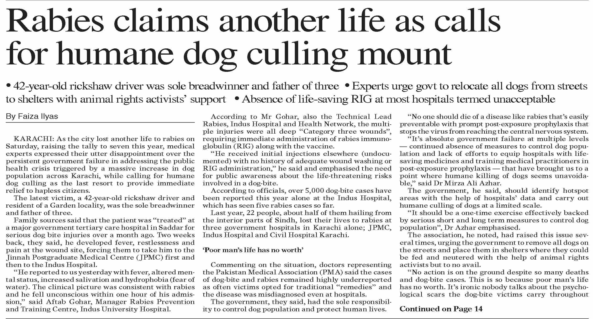 Epic Rabies Mar Dawn-ePaper | Mar 29, 2026 | Rabies claims another life as calls for ...