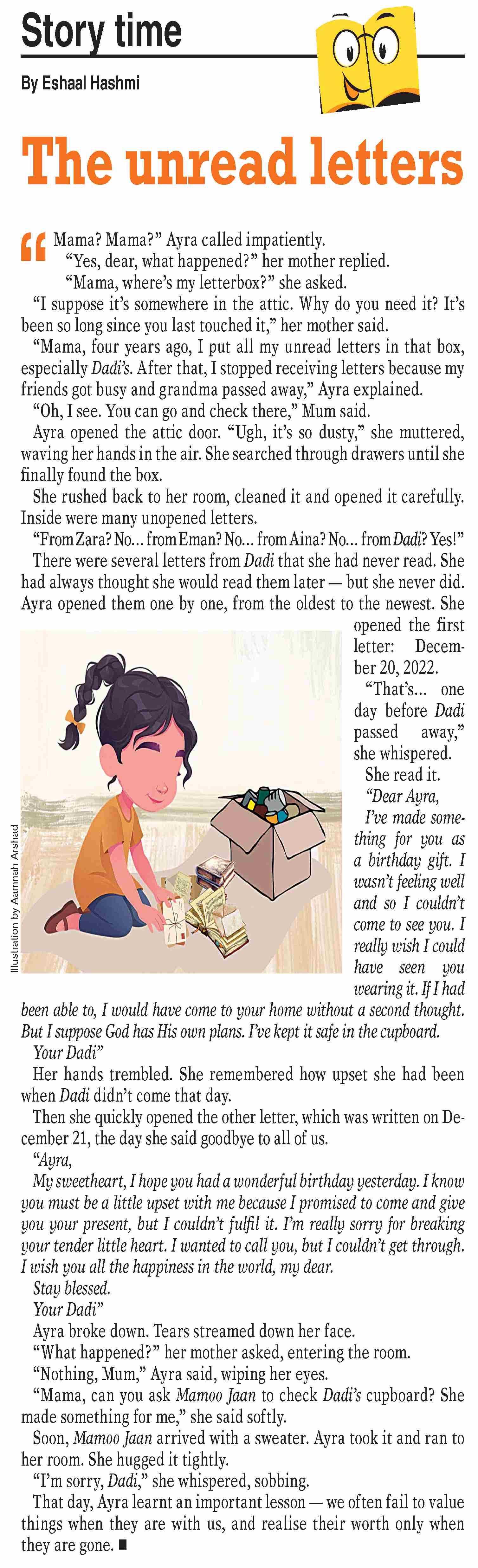 Dawn-ePaper | Apr 25, 2026 | The unread letters